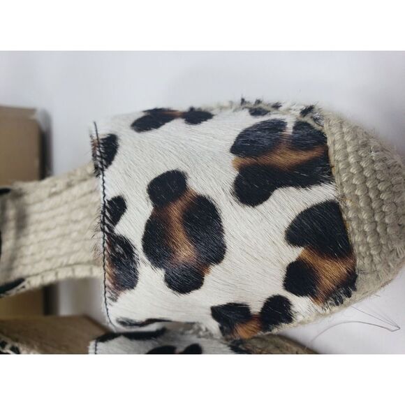 ASH WOMENS AS-WINNIE FUR ANIMAL PRINT LIGHT BEIGE WEDGE SIZE EUR 39M US 8,5 NIB - Picture 7 of 11